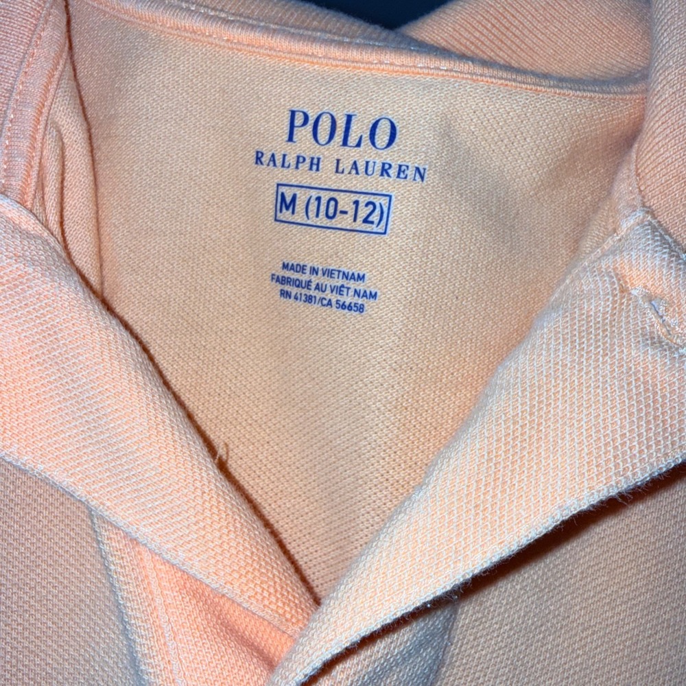 Polo Ralph Lauren Orange Short Sleeve Polo Shirt Boys Size M (10-12) - Picture 4 of 4